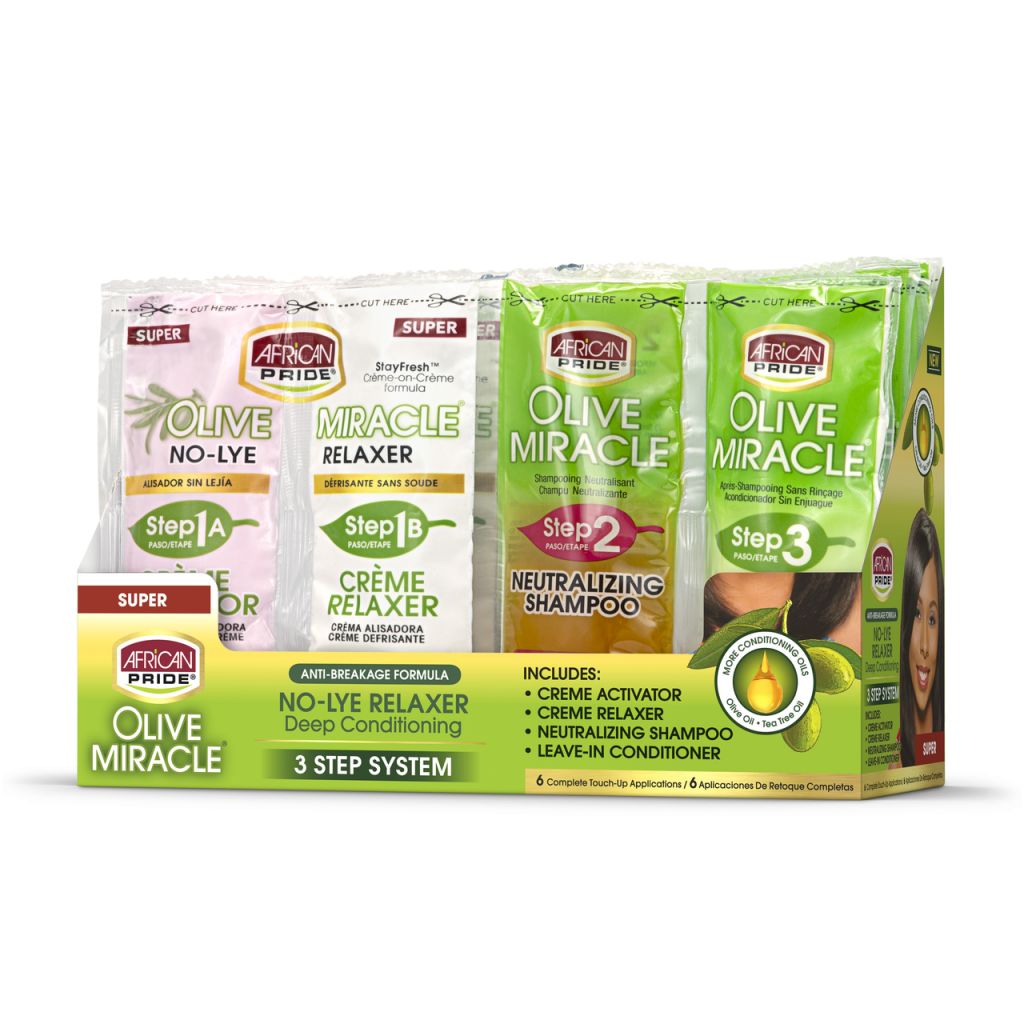 African Pride No-Lye Relaxer – Super (3 Step Sachet)