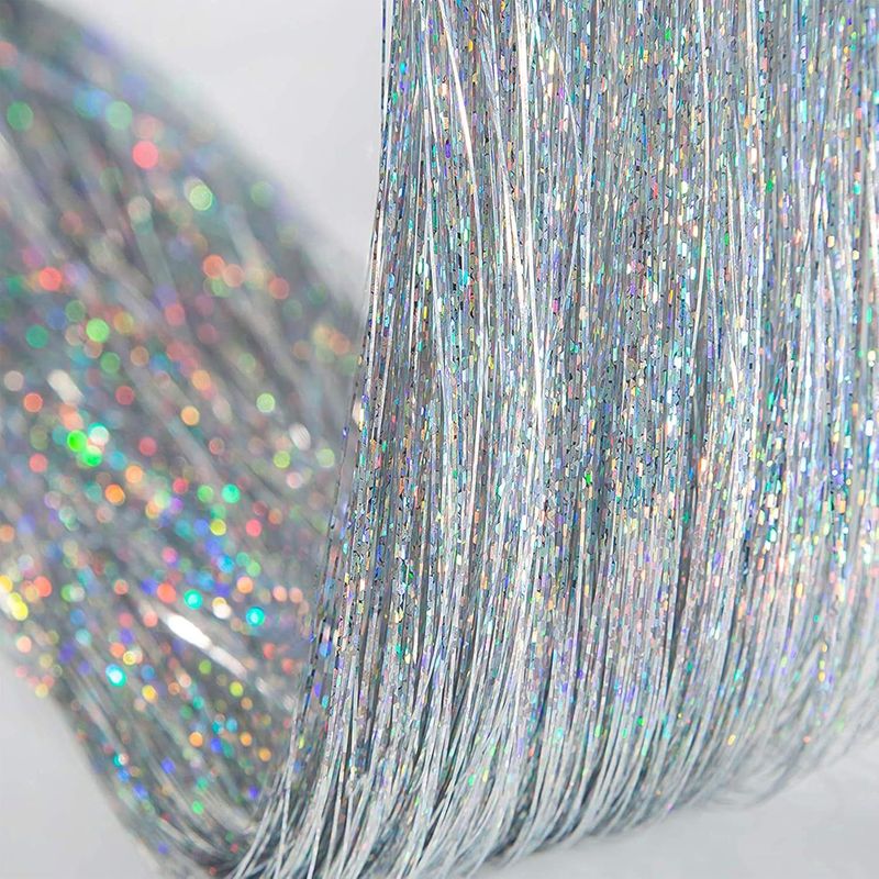 Glitter Clip Ins - 1” - Silver