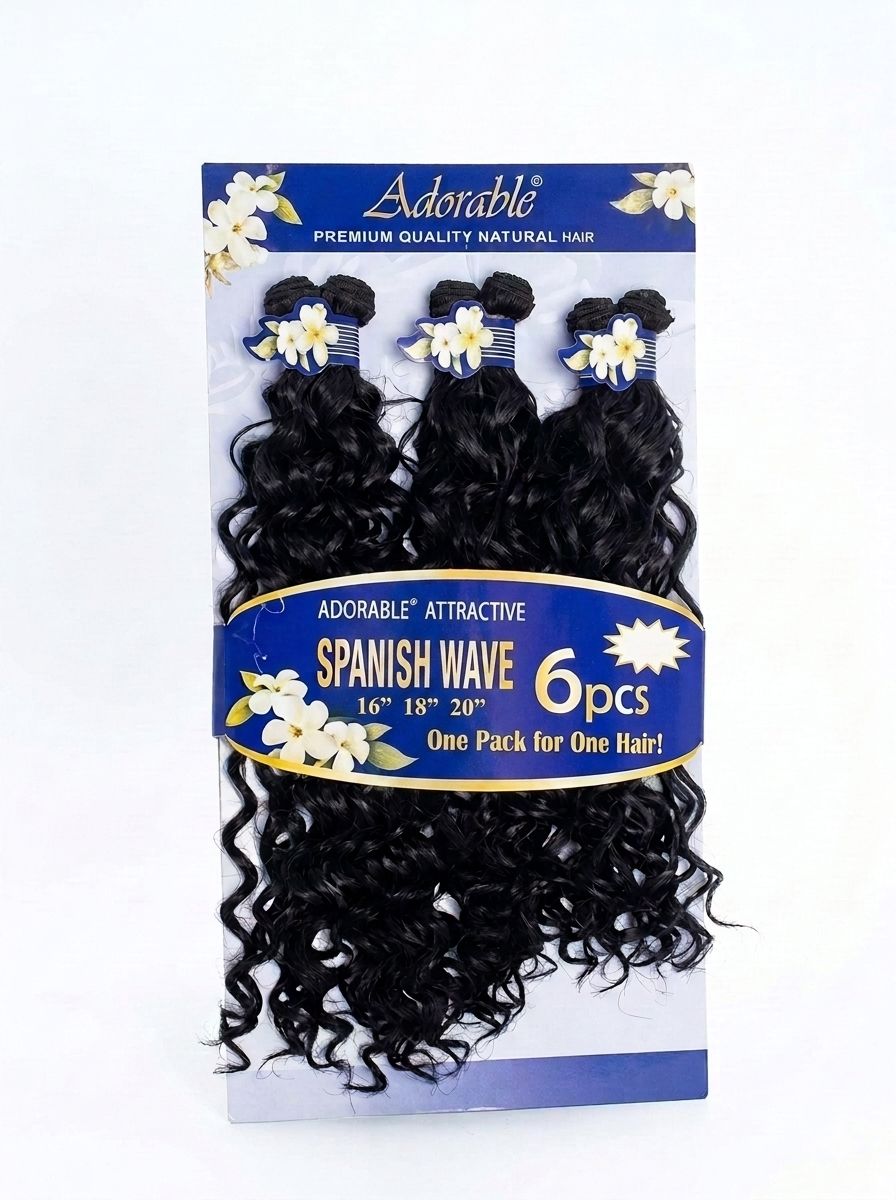 Adorable (Blue) - Spanish Wave 6pcs – (16/18/20) - #1
