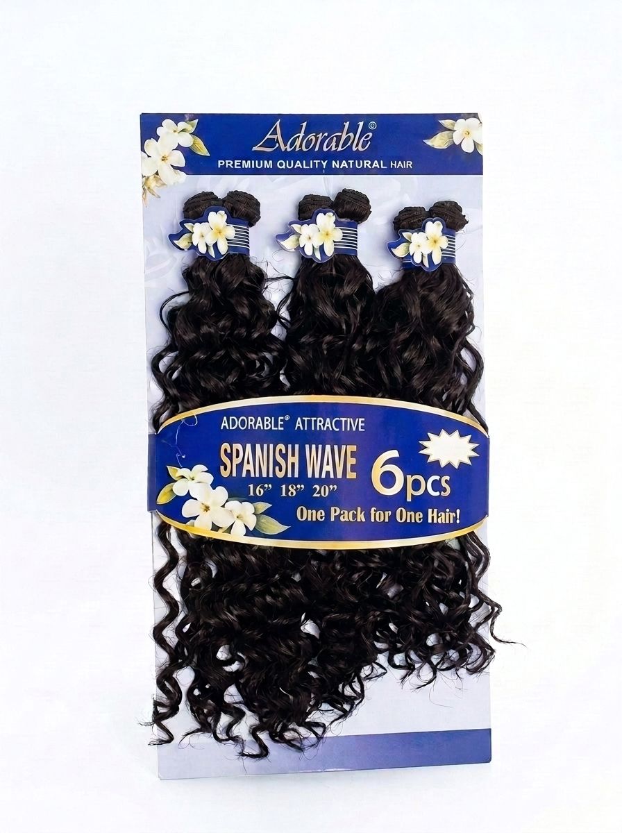 Adorable (Blue) - Spanish Wave 6pcs – (16/18/20) - #1B