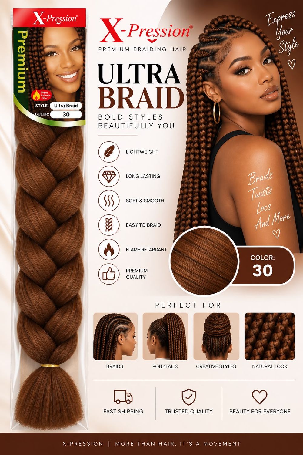 X-Pression Premium Ultra Braid - #30