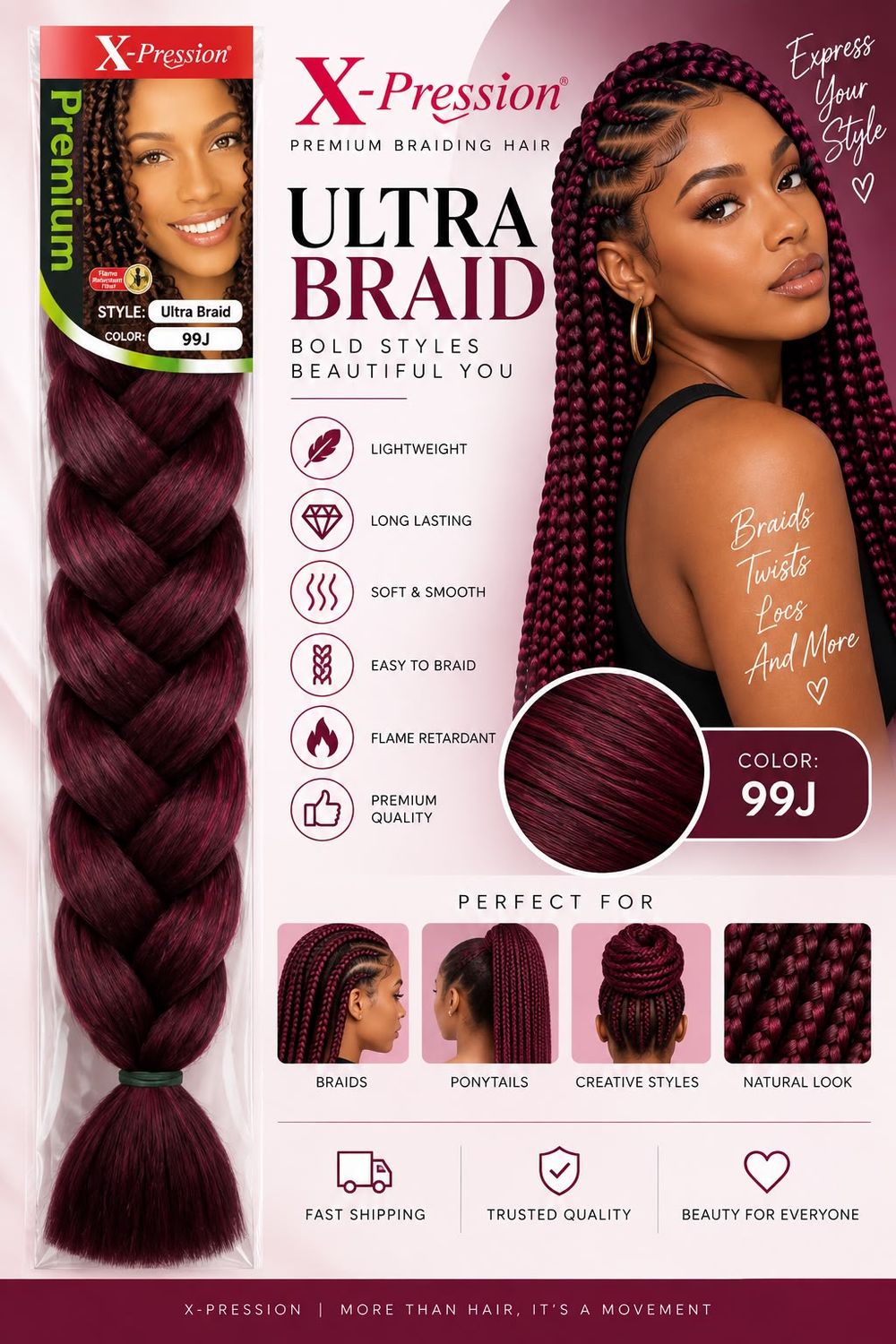 X-Pression Premium Ultra Braid - #99J