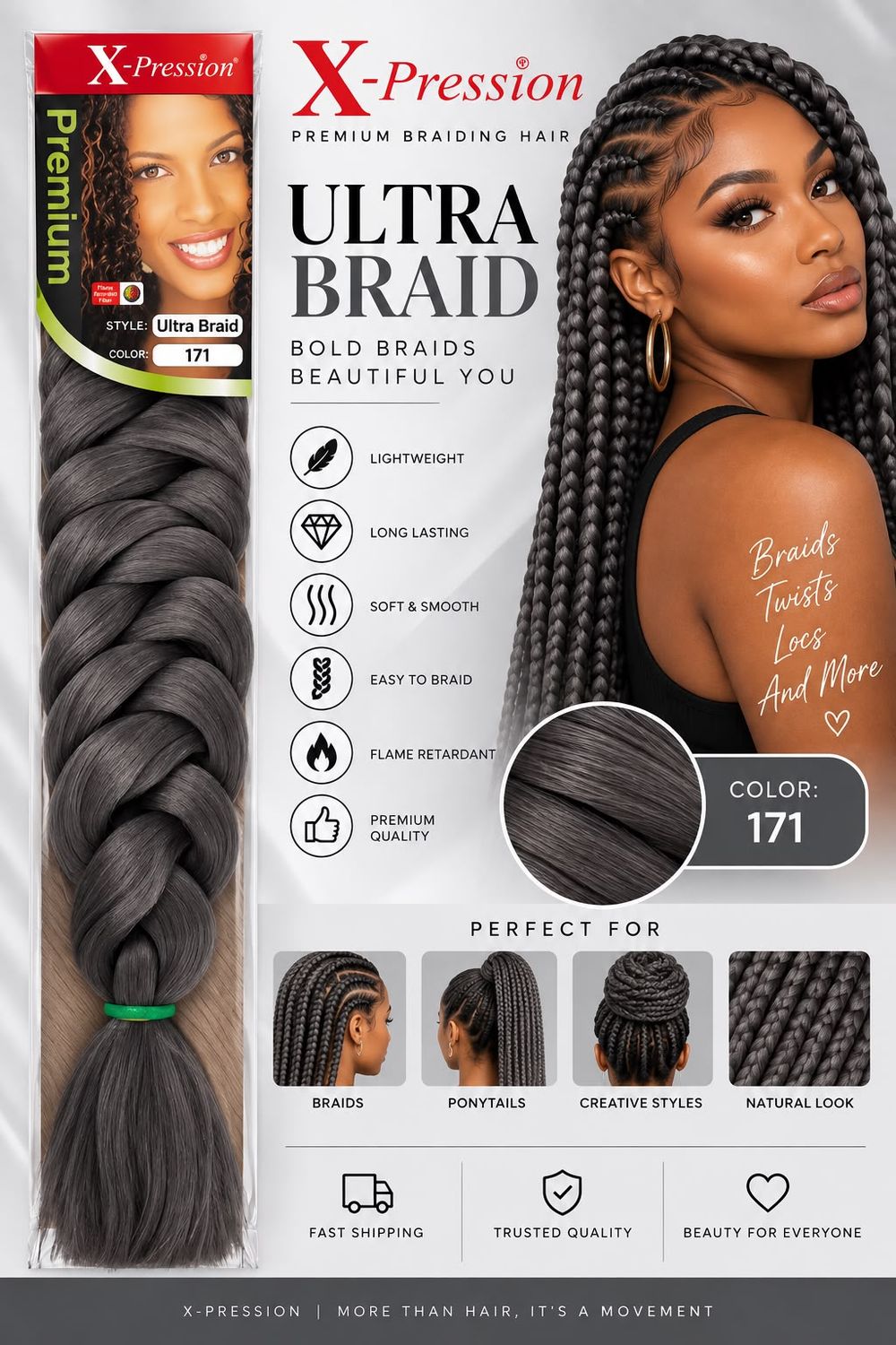 X-Pression Premium Ultra Braid - #171