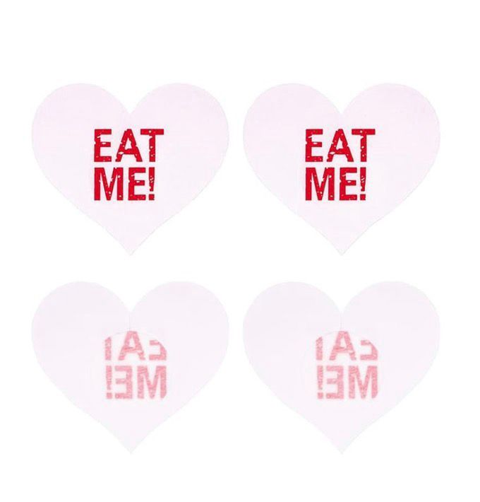 Nipple Pasties - Eat Me (White)