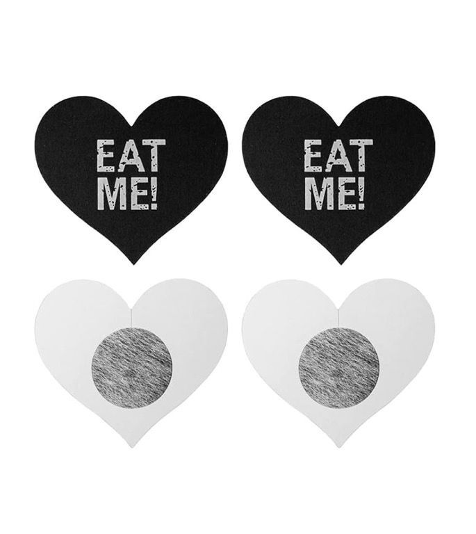 Nipple Pasties - Eat Me (Black)