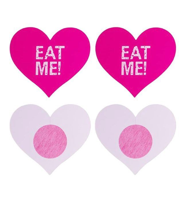 Nipple Pasties - Eat Me (Pink)