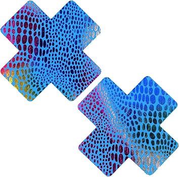 Nipple Pasties - Mermaid X (Rainbow)