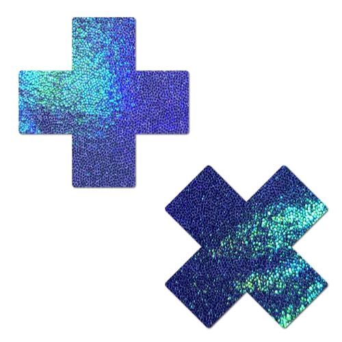 Nipple Pasties -  Snake X (Purple)