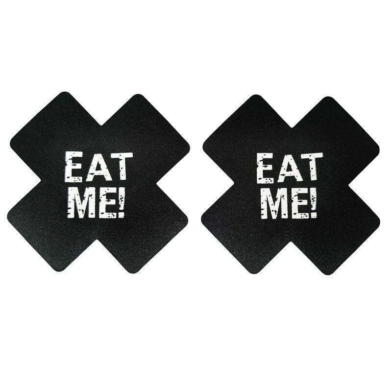 Nipple Pasties - Eat Me X (Black)