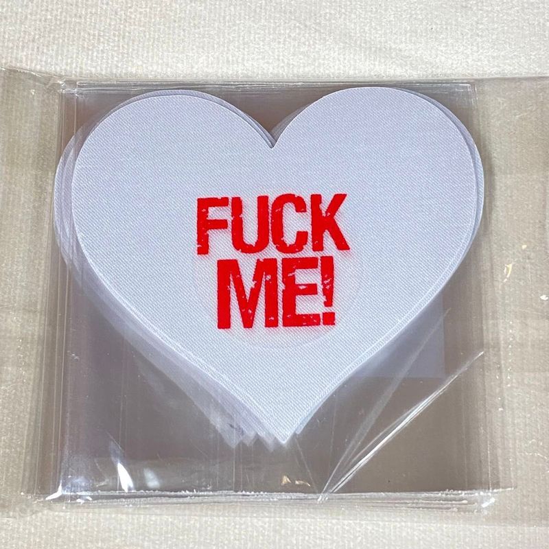 Nipple Pasties - F&amp;ck Me Heart (White)