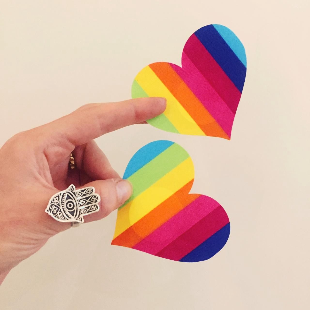 Nipple Pasties - Rainbow Heart