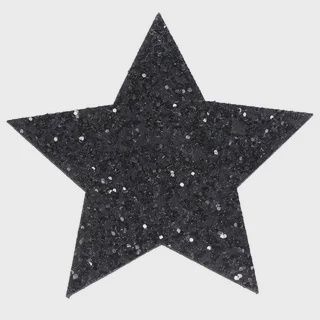 Nipple Pasties - Glitter Star (Black)