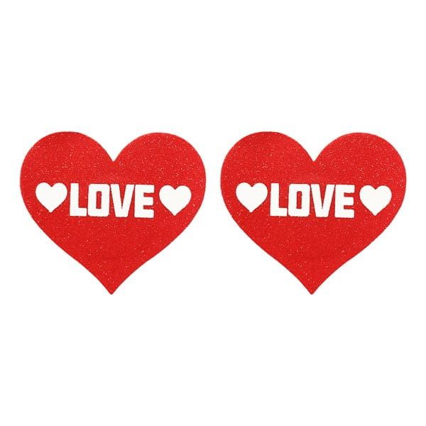 Nipple Pasties - Love Heart (Red)