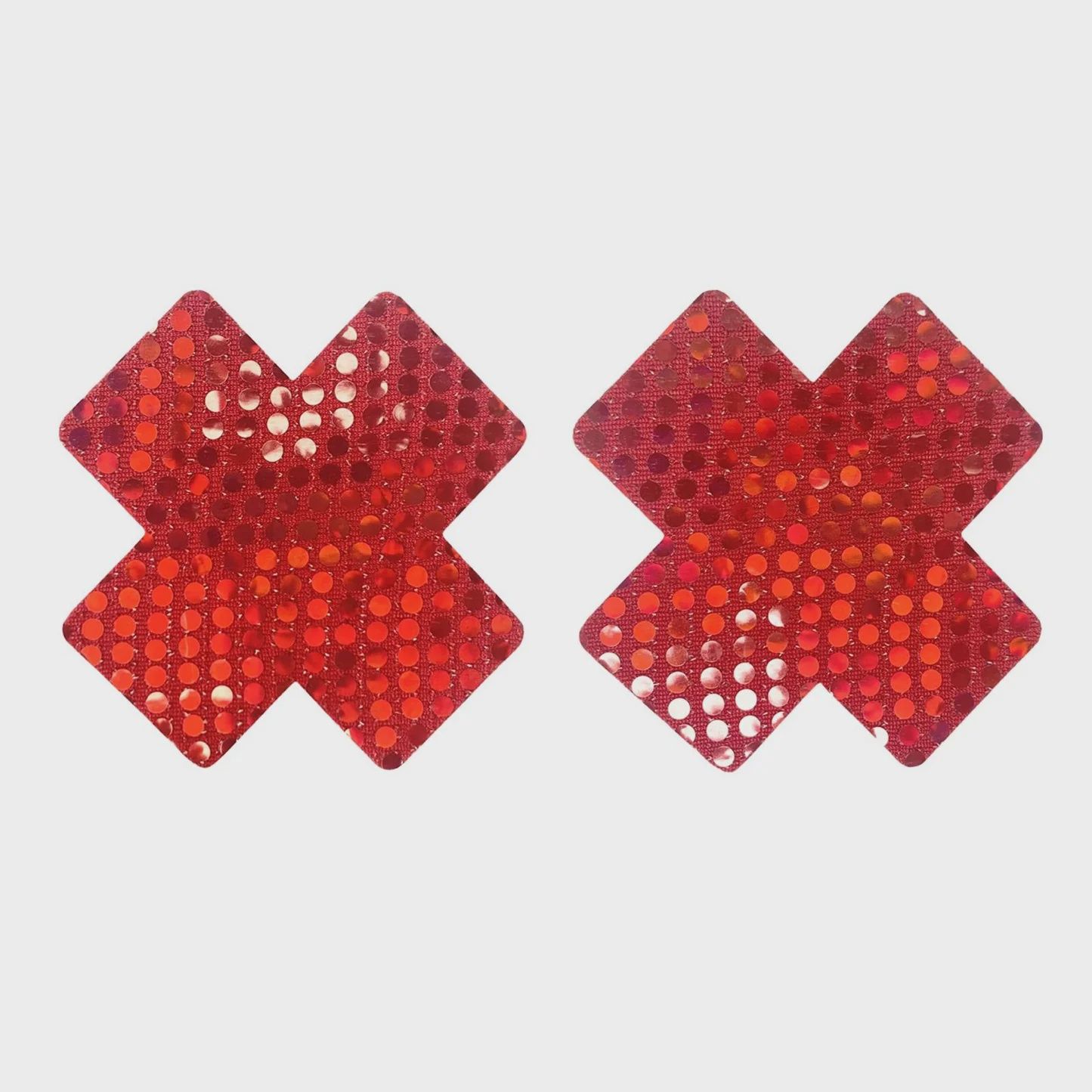 Nipple Pasties - Polkadot X (Red)