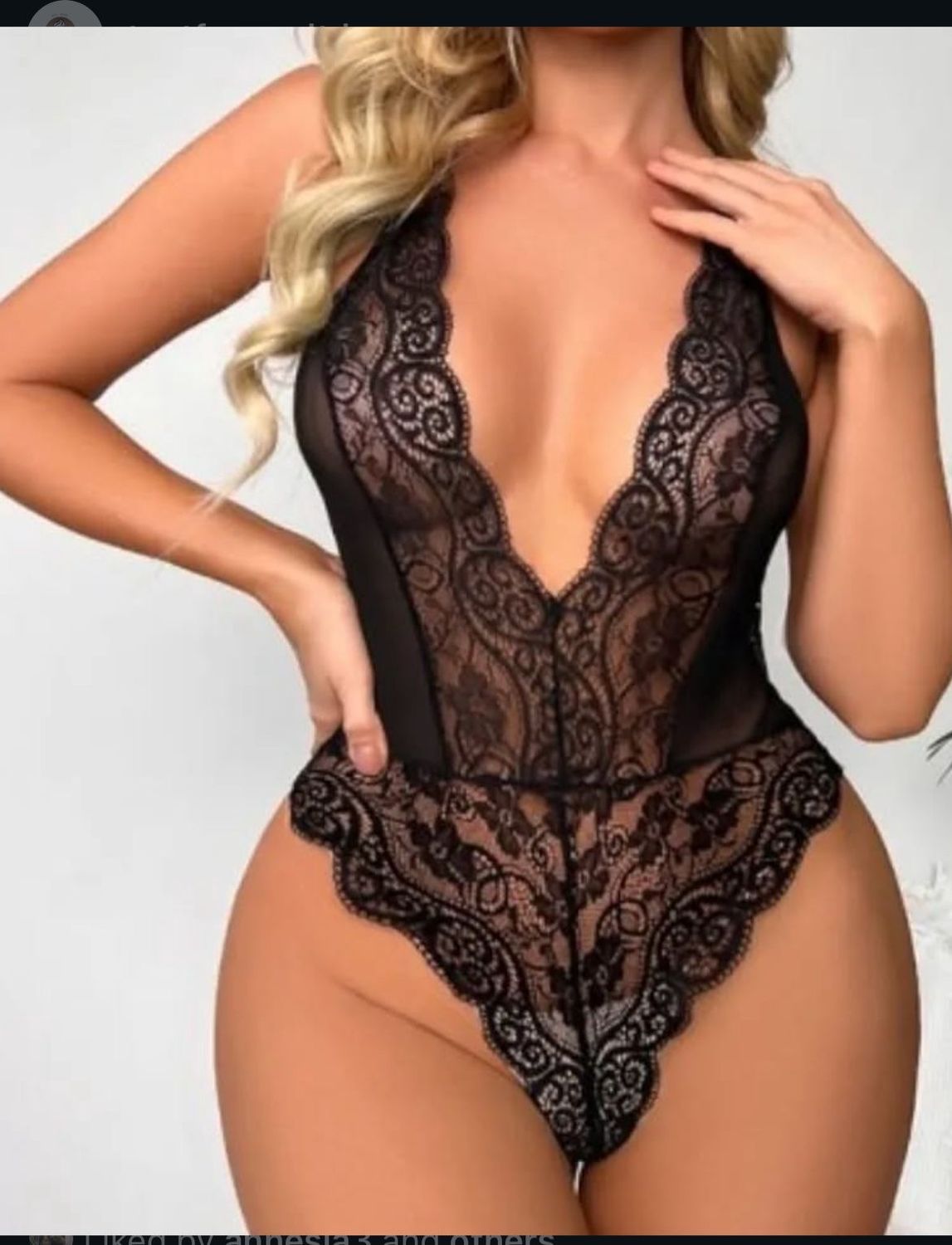 Sexy Lace Teddy 5336 - Black