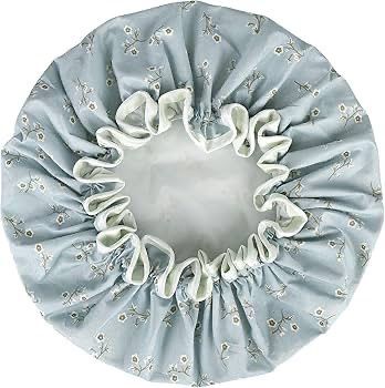 Shower Bonnet - Flower - Blue