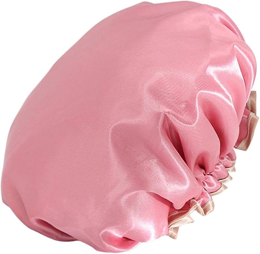 Shower Bonnet - Rose Pink/Gold