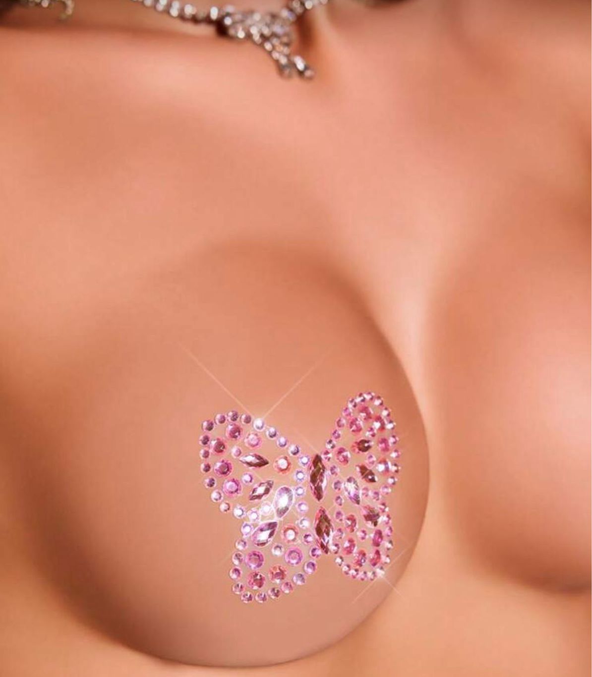 Nipple Pasties - Rhinestone Butterfly