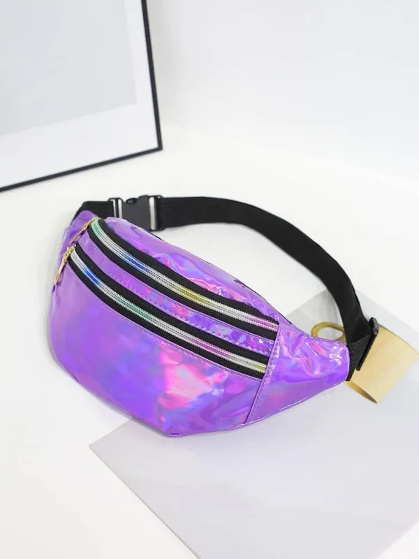 Holographic Fanny Pack - Purple Chrome