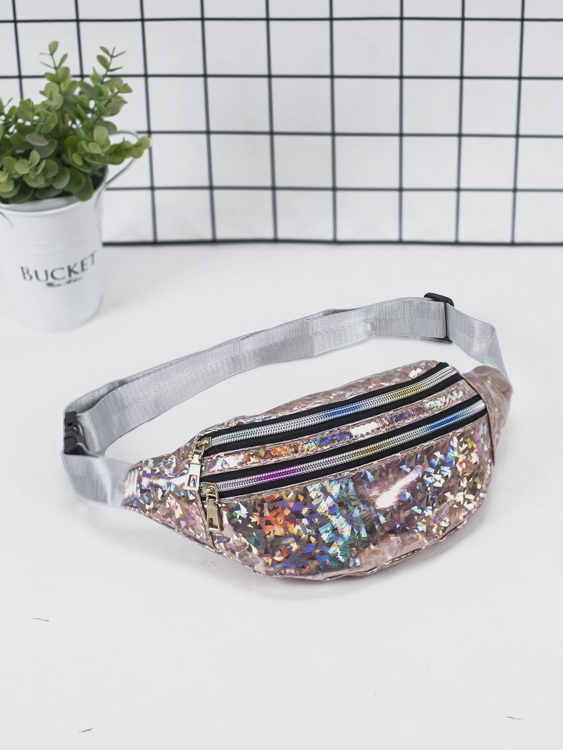 Holographic Fanny Pack - Champagne