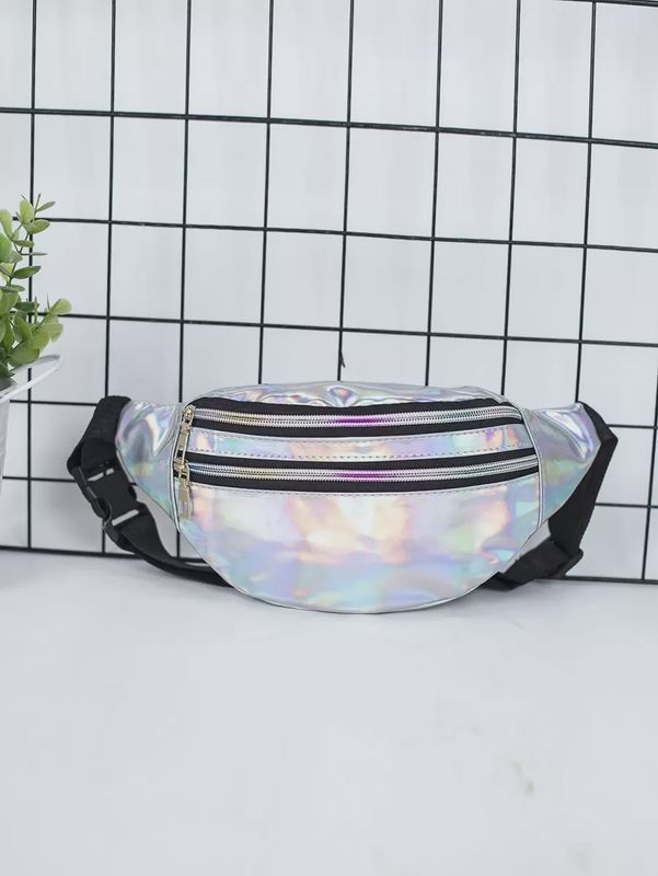 Holographic Fanny Pack - Silver Chrome