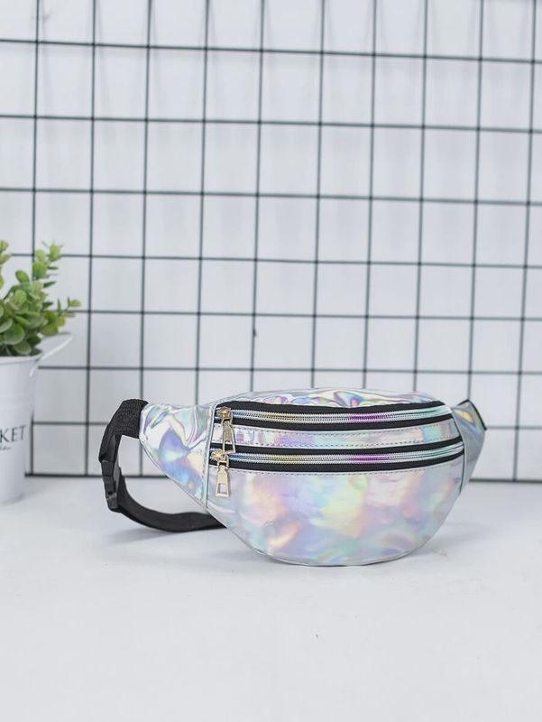Holographic Fanny Pack - Silver Chrome