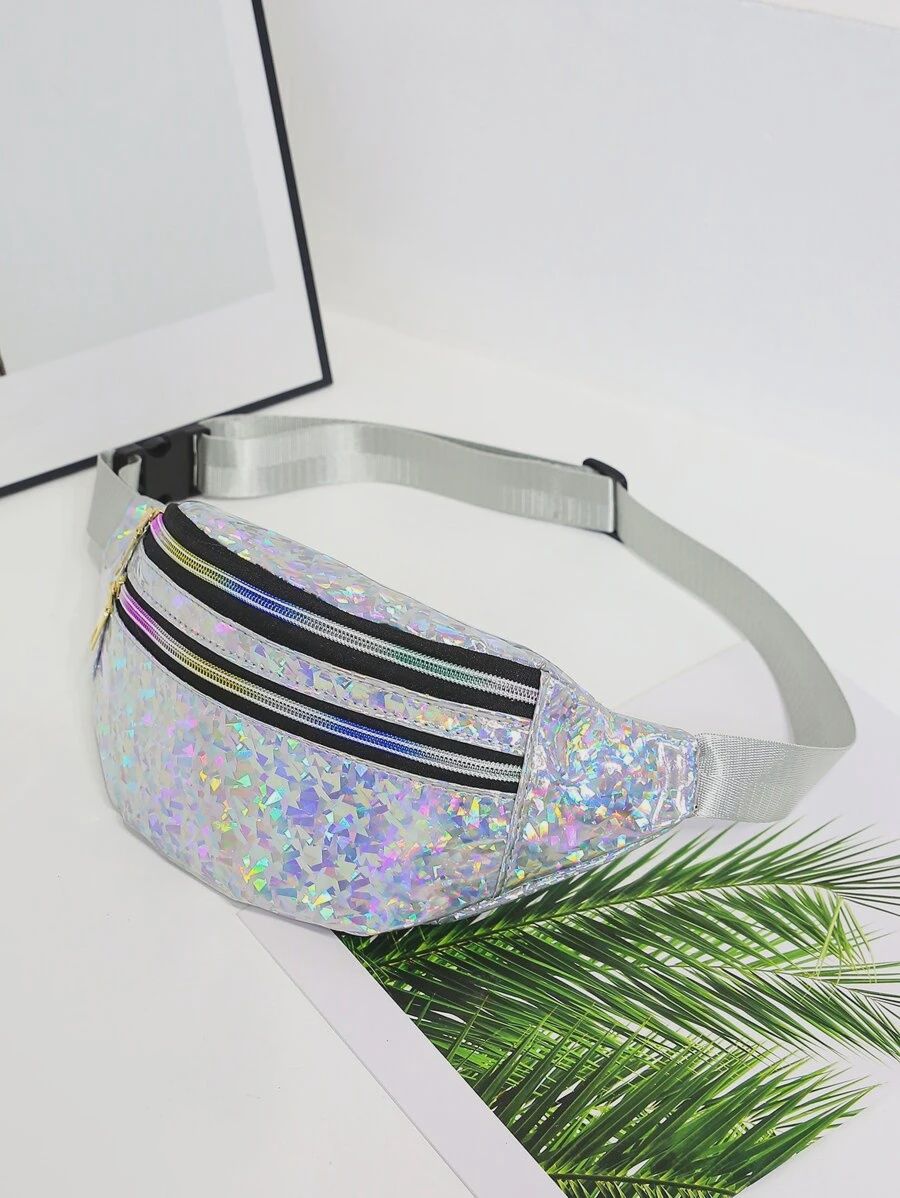 Holographic Fanny Pack - Silver
