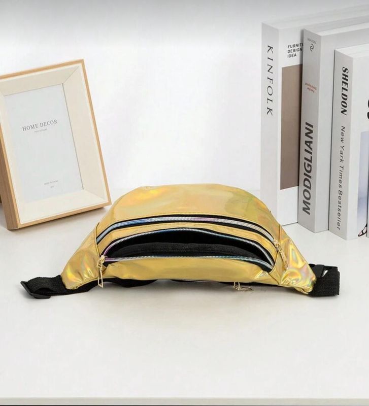 Holographic Fanny Pack - Gold Chrome