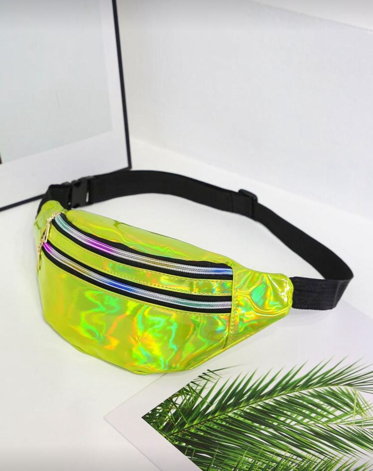 Holographic Fanny Pack - Green Chrome