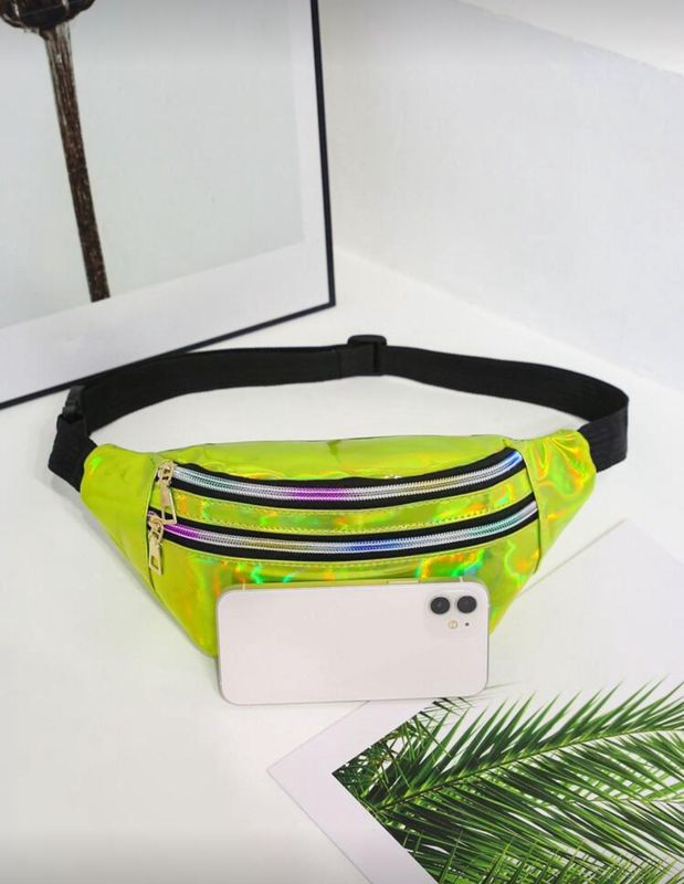 Holographic Fanny Pack - Green Chrome
