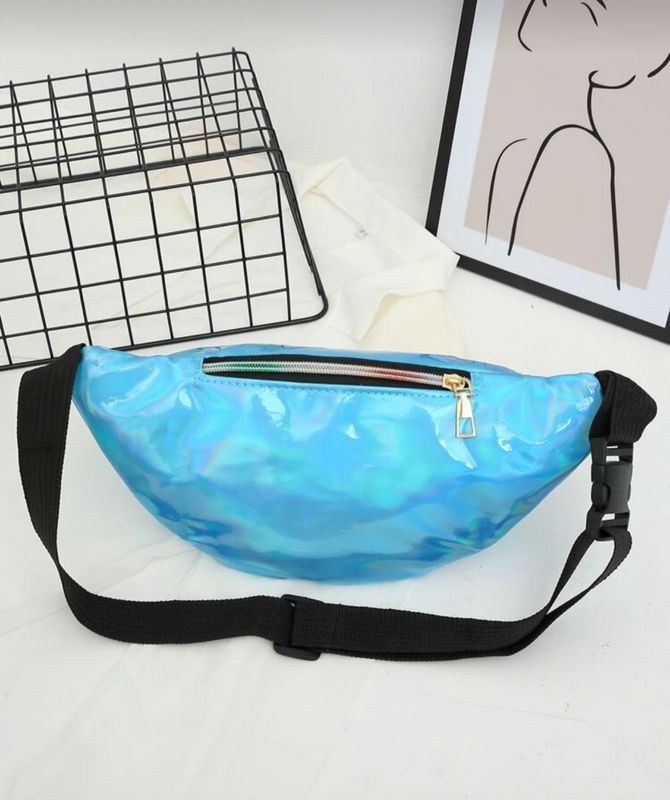 Holographic Fanny Pack - Blue (Chrome)