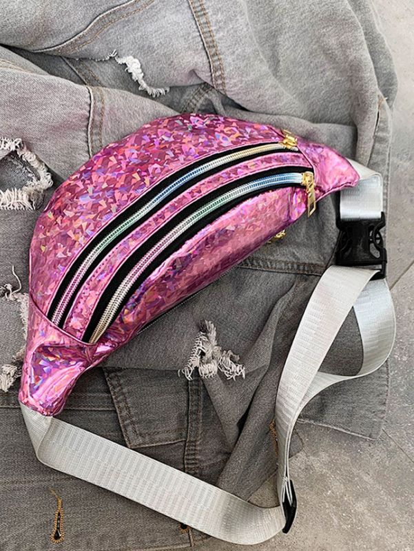 Holographic Fanny Pack - Iridescent Pink