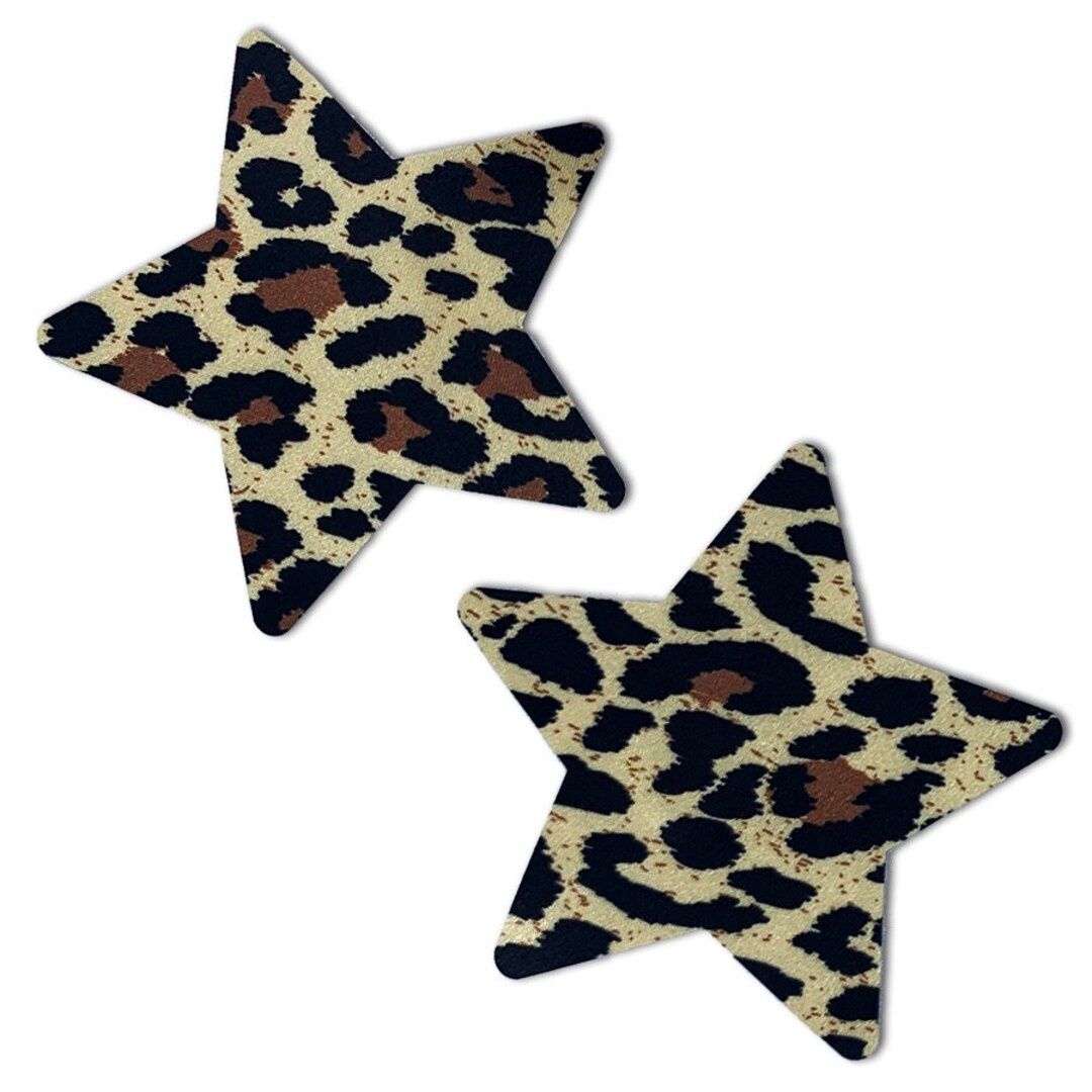 Nipple Pasties - Leopard Star