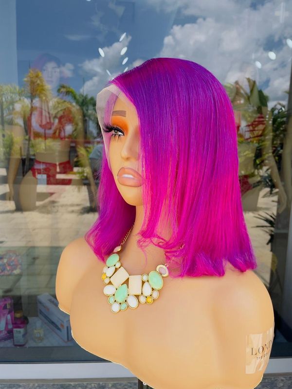 Wig - Front Lace - Purple 12”