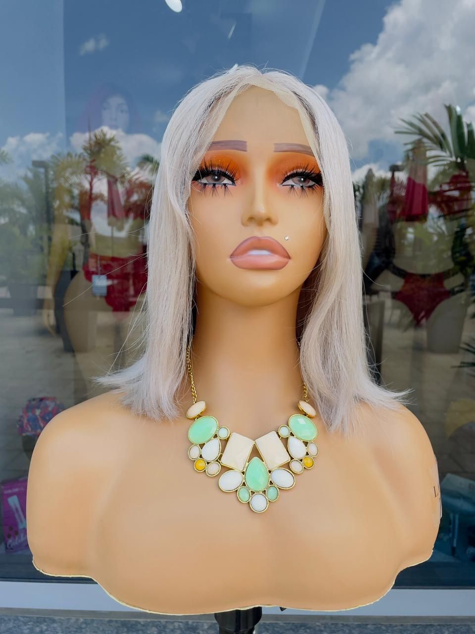 Wig - Front Lace - Grey 12”