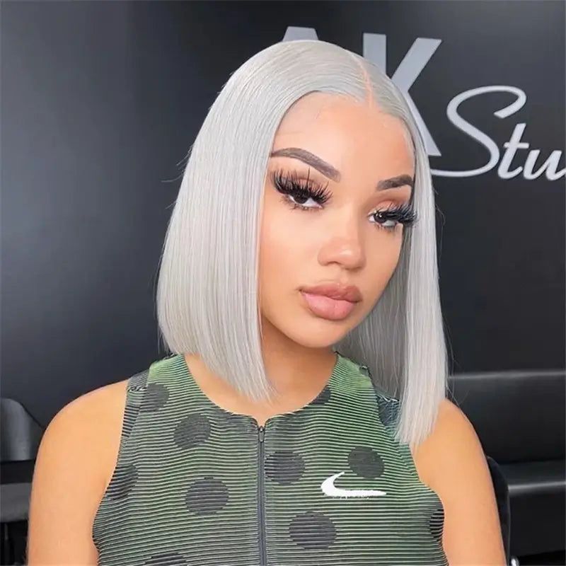 Wig - Front Lace - Grey 12”