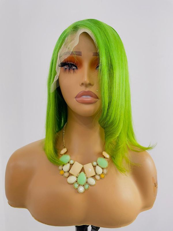 Wig - Front Lace - Green 12”