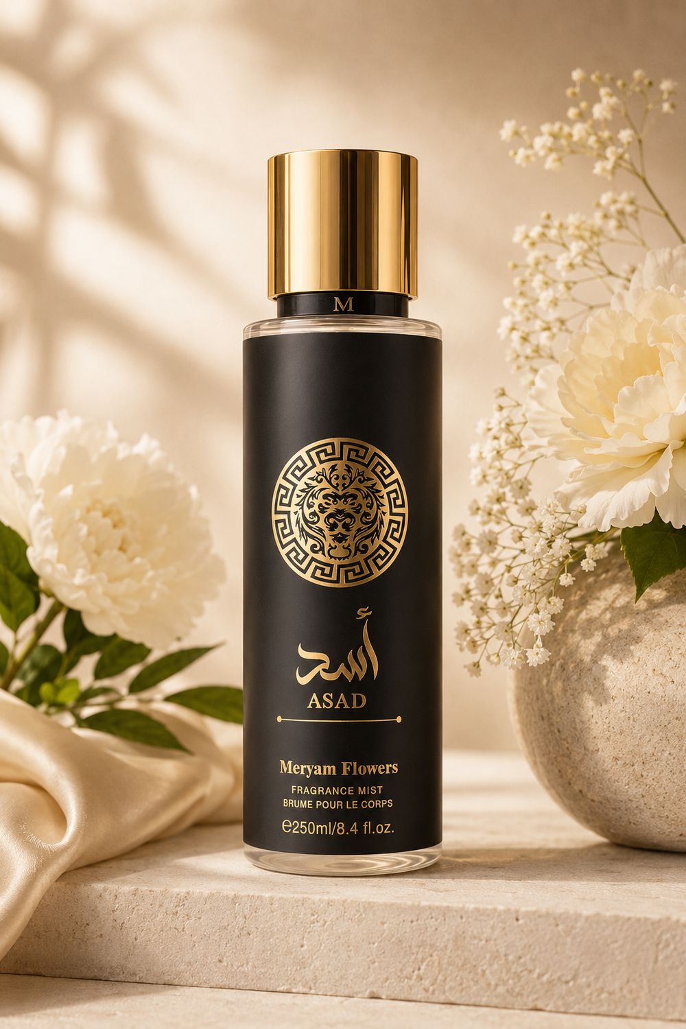Lattafa - Asad Black/Gold Body Mist (GrA)  - 8.4fl oz