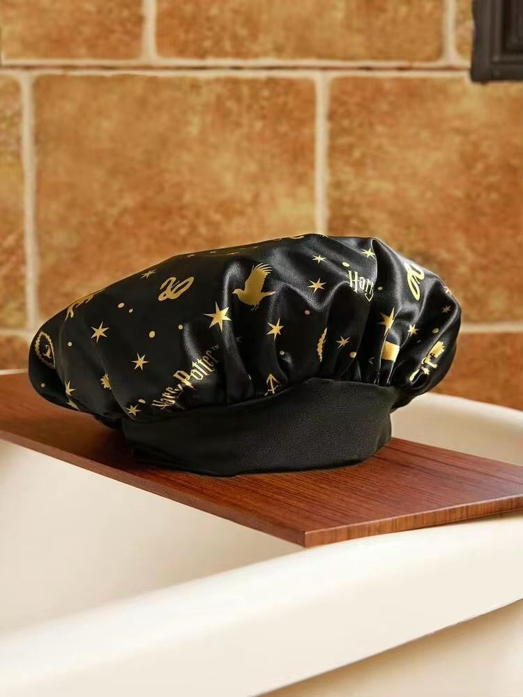Satin Bonnet - Harry Potter (Black/Gold)