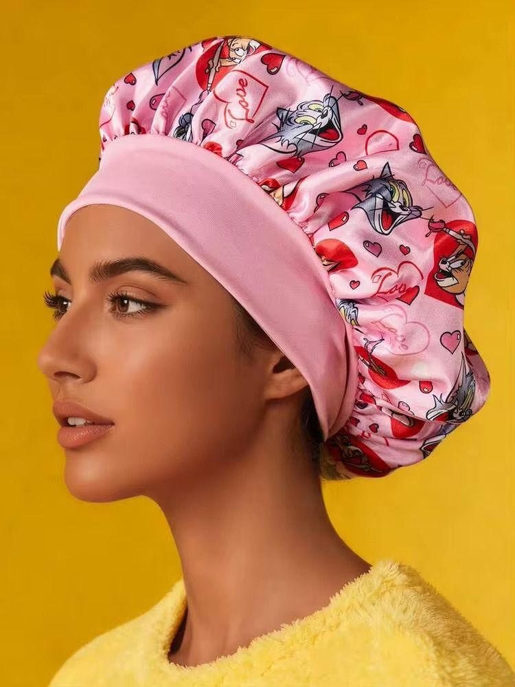 Satin Bonnet - Tom &amp; Jerry (Pink)