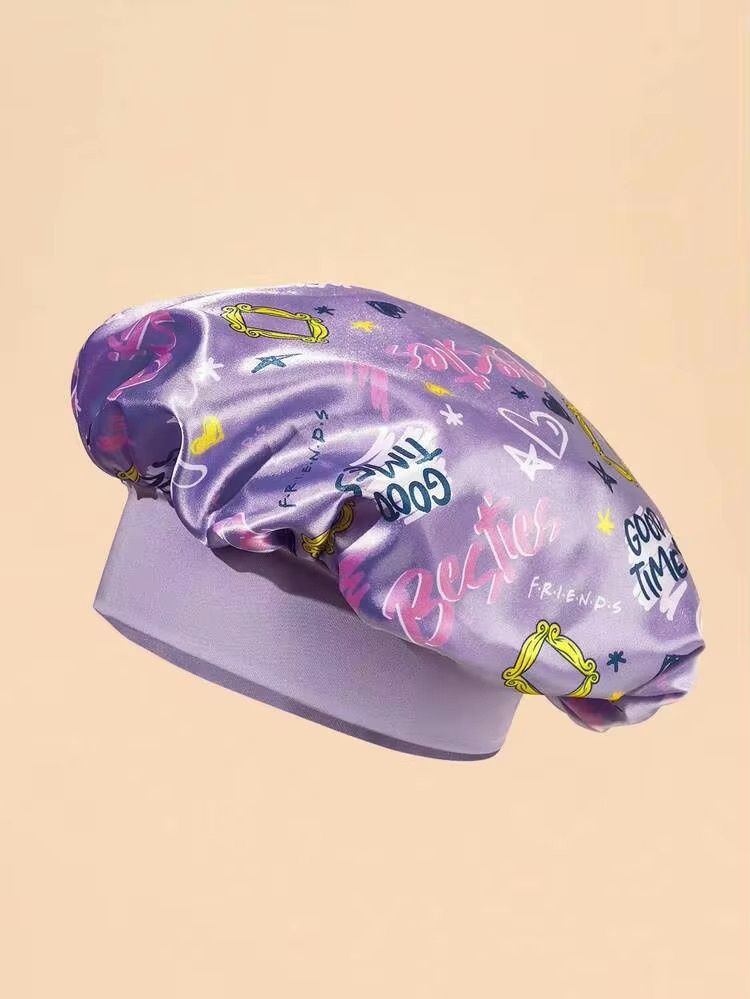 Satin Bonnet - Friends (Purple)