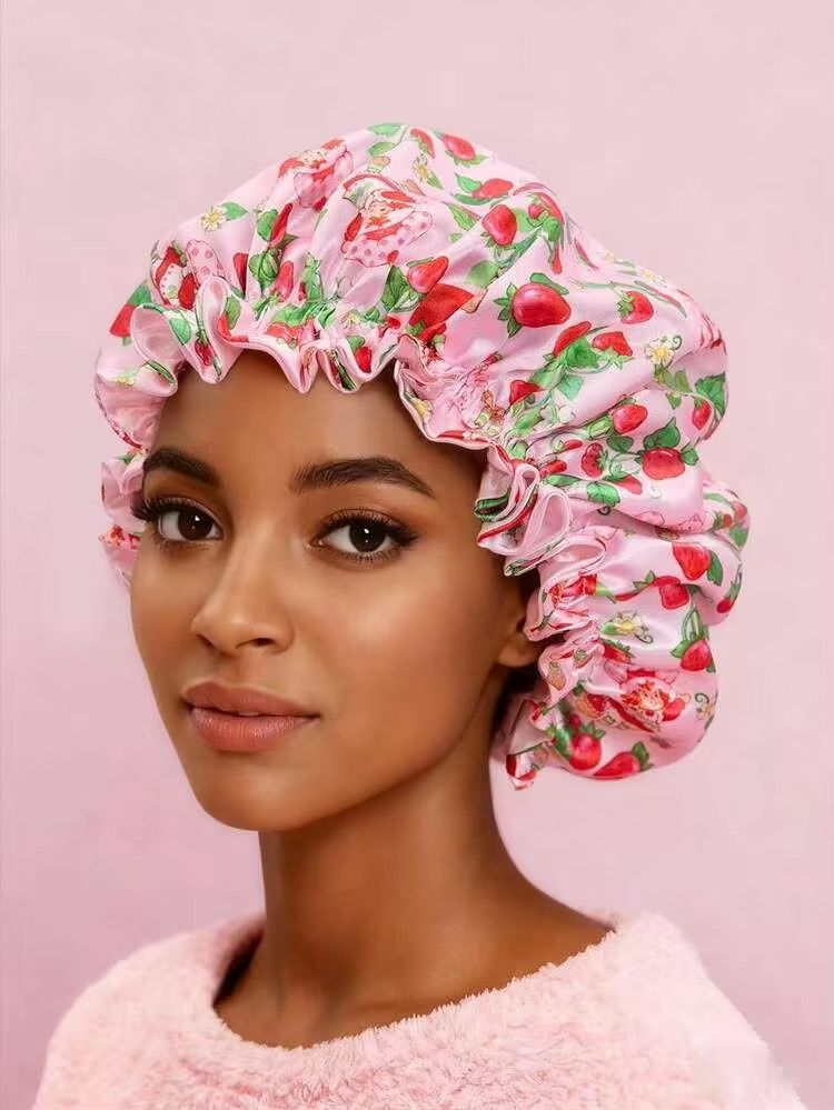 Satin Bonnet - Strawberry Shortcake (Pink)