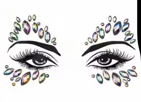 Face Gems -  Acrylic Crystal Stickers 1