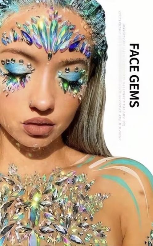Face Gems -  Acrylic Crystal Stickers 1
