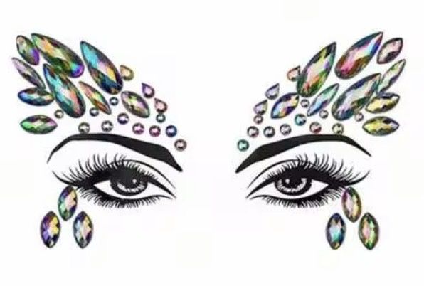 Face Gems - Acrylic Crystal Stickers 4