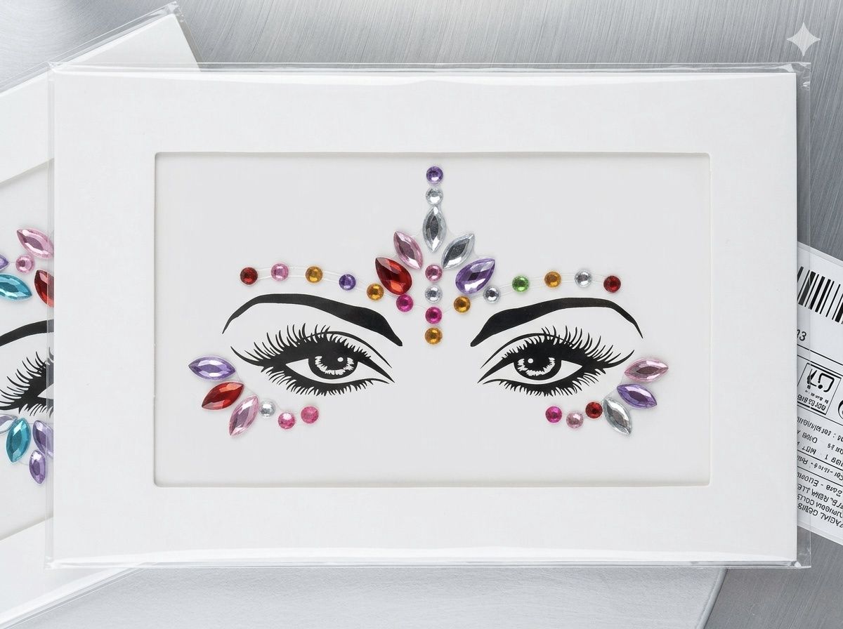 Face Gems - Acrylic Crystal Sticker 6