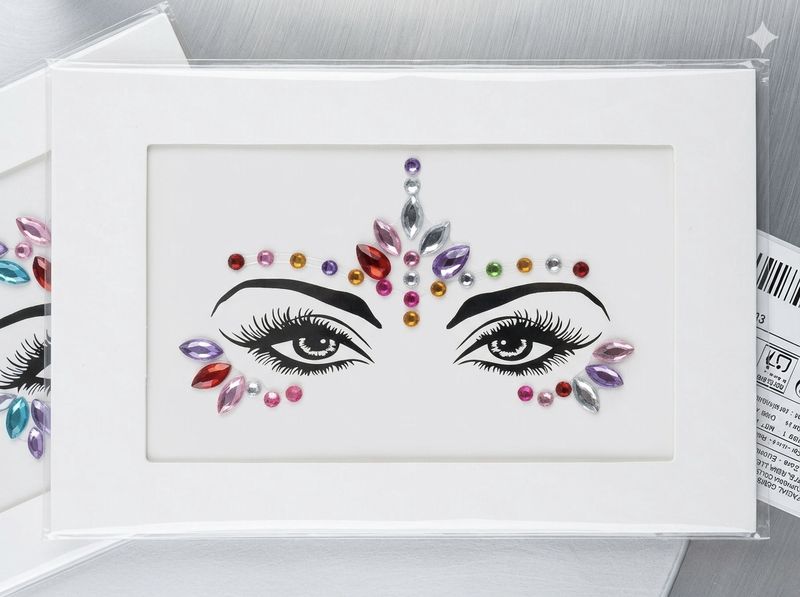 Face Gems - Acrylic Crystal Sticker 6