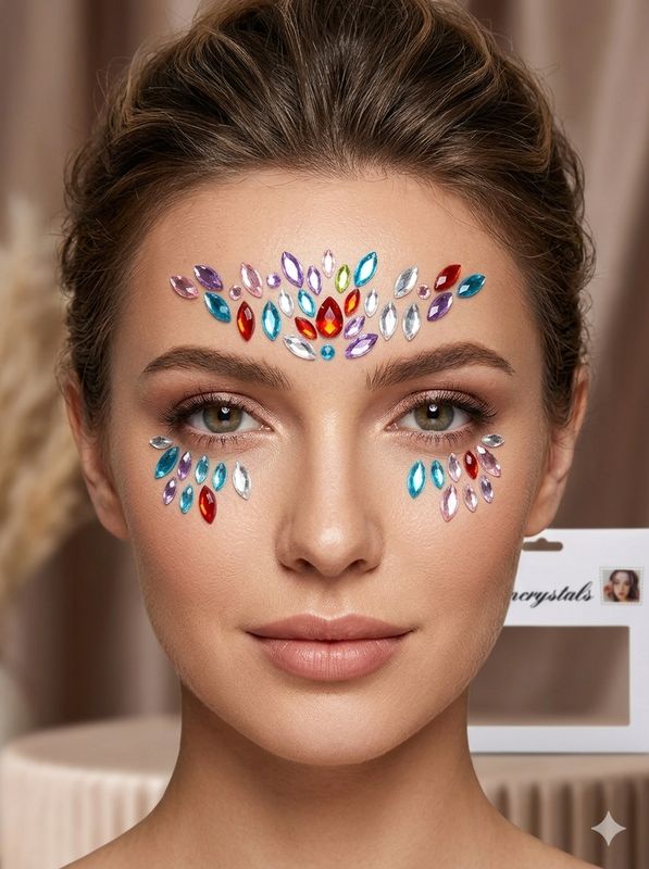 Face Gems - Acrylic Crystal Sticker 7