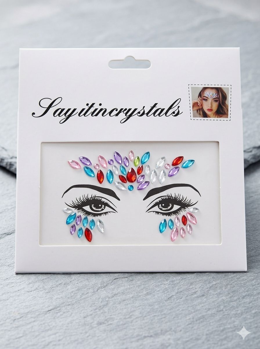Face Gems - Acrylic Crystal Sticker 7
