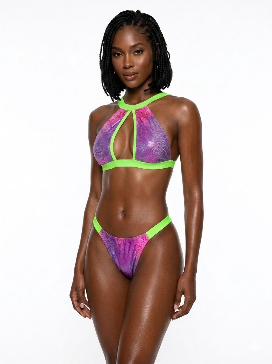 Swim Genesis - Bikini (Green/Pink) Small